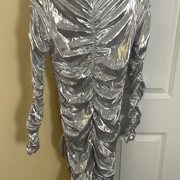 NWT silver Ruch Dress - Picture 5 of 7